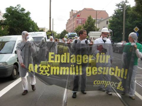 Campact: Atommüll-Endlagersuche in Leipzig im September 2009